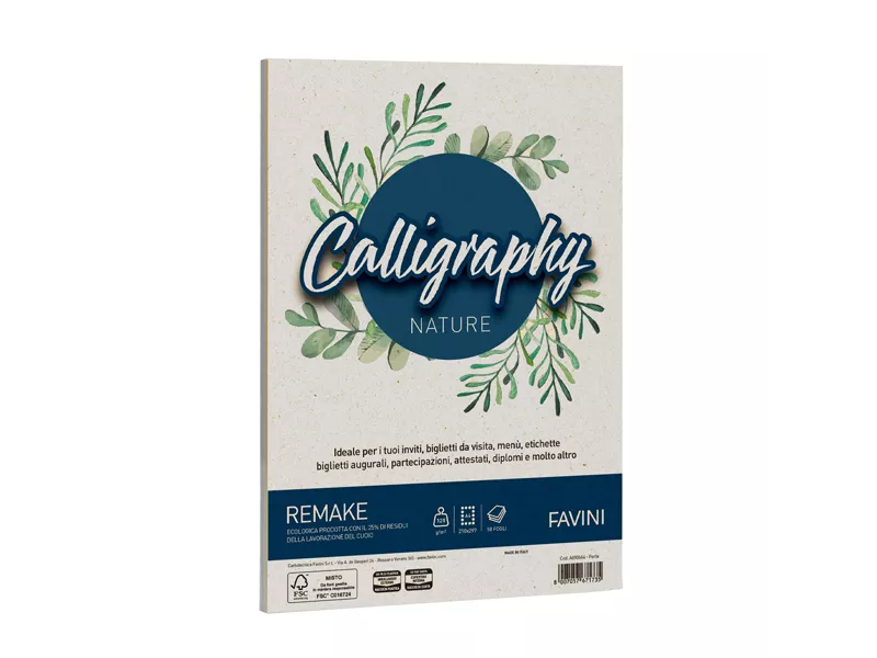 Carta Colorata Calligraphy Nature Remake Favini - A4 - 250 g - A69U564 (Scoglio Conf. 50)