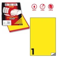 Etichette Adesive Markin - A4 - 210x297 mm - X210C503FGI (Giallo Fluo Conf. 100)