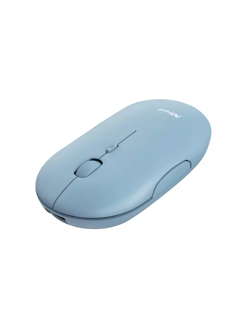 Mouse Ottico Ultrasottile Puck Trust - Wireless - 24126 (Azzurro)