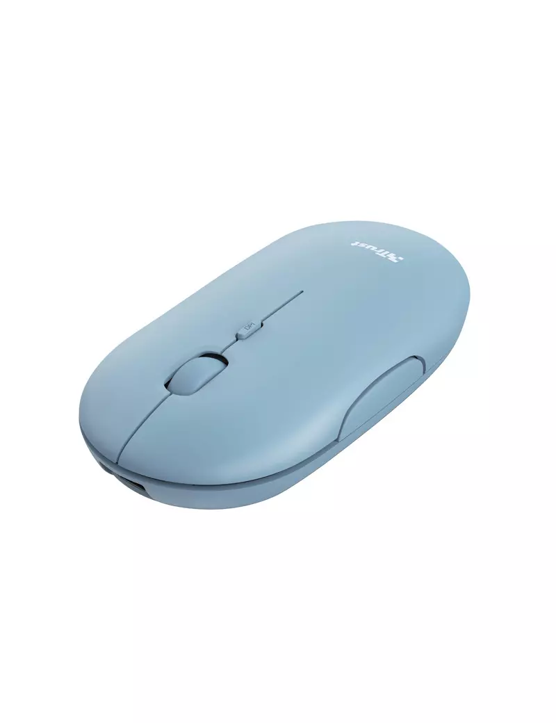 Mouse Ottico Ultrasottile Puck Trust - Wireless - 24126 (Azzurro) Mouse Ottico Ultrasottile Puck Trust - Wireless - 24126 (Azzurro)