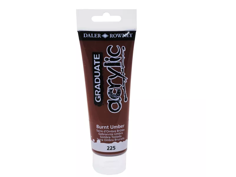 Colore Acrilico Fine Graduate Daler Rowney - 120 ml - D123120225 (Terra d'Ombra Bruciata)