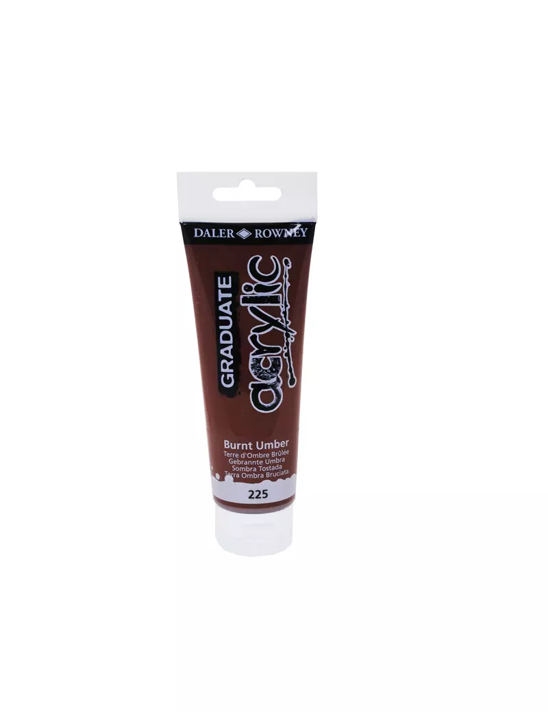 Colore Acrilico Fine Graduate Daler Rowney - 120 ml - D123120225 (Terra d'Ombra Bruciata) Colore Acrilico Fine Graduate Daler Rowney - 120 ml - D123120225 (Terra d'Ombra Bruciata)