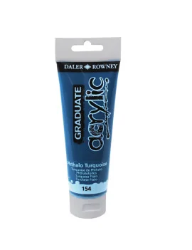 Colore Acrilico Fine Graduate Daler Rowney - 120 ml - D123120154 (Turchese Ftalo)