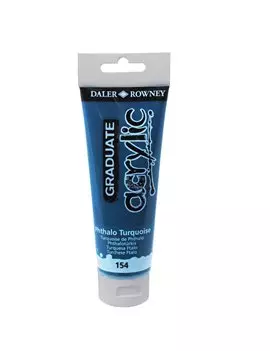 Colore Acrilico Fine Graduate Daler Rowney - 120 ml - D123120154 (Turchese Ftalo)