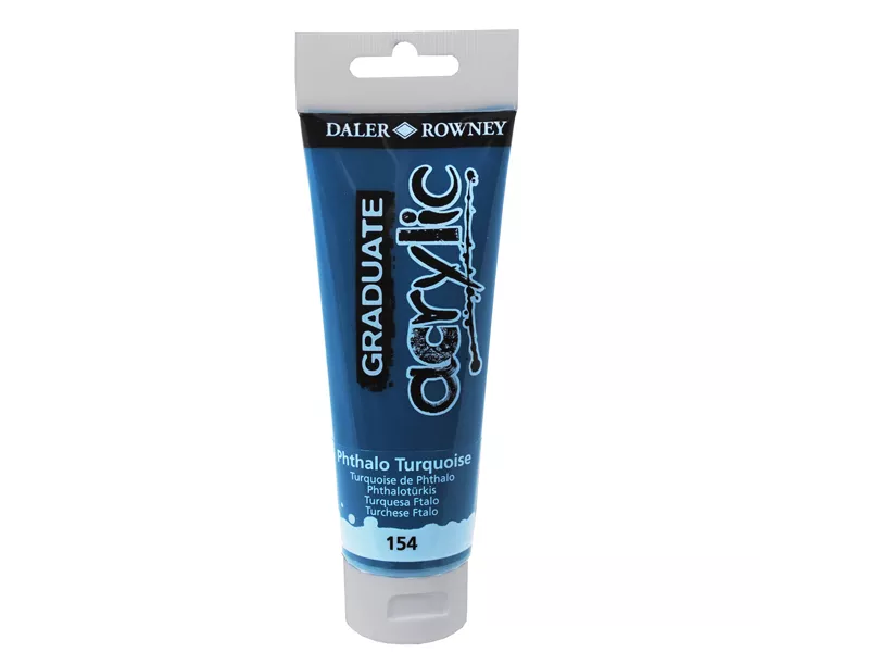 Colore Acrilico Fine Graduate Daler Rowney - 120 ml - D123120154 (Turchese Ftalo)