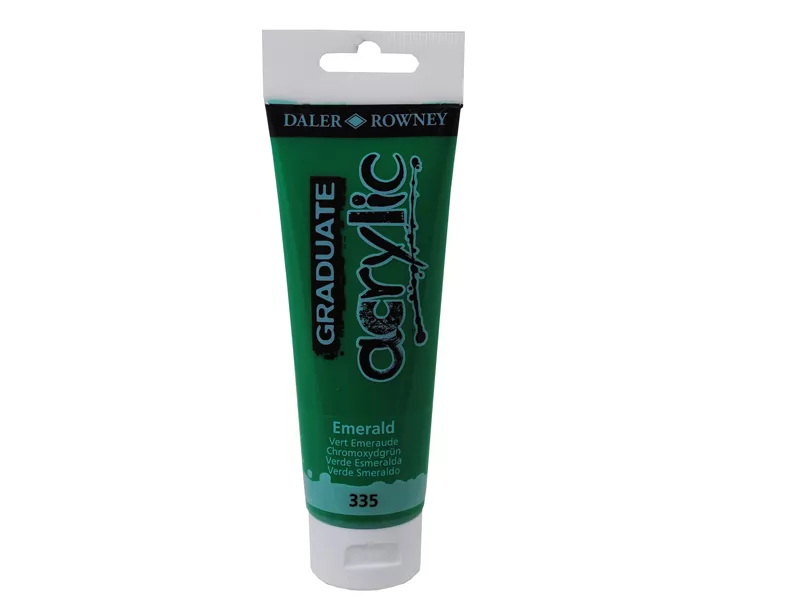Colore Acrilico Fine Graduate Daler Rowney - 120 ml - D123120335 (Verde Smeraldo)