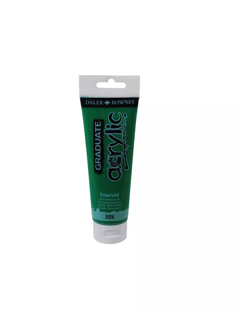 Colore Acrilico Fine Graduate Daler Rowney - 120 ml - D123120335 (Verde Smeraldo) Colore Acrilico Fine Graduate Daler Rowney - 120 ml - D123120335 (Verde Smeraldo)