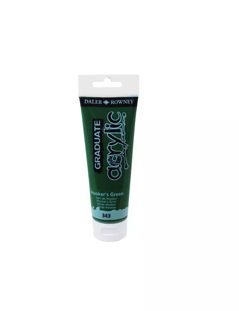 Colore Acrilico Fine Graduate Daler Rowney - 120 ml - D123120343 (Verde Hooker) Colore Acrilico Fine Graduate Daler Rowney - 120 ml - D123120343 (Verde Hooker)