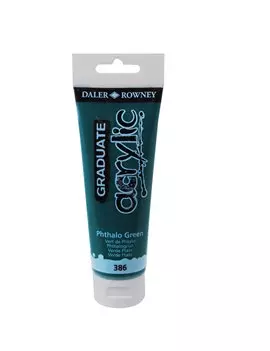 Colore Acrilico Fine Graduate Daler Rowney - 120 ml - D123120386 (Verde Ftalo)