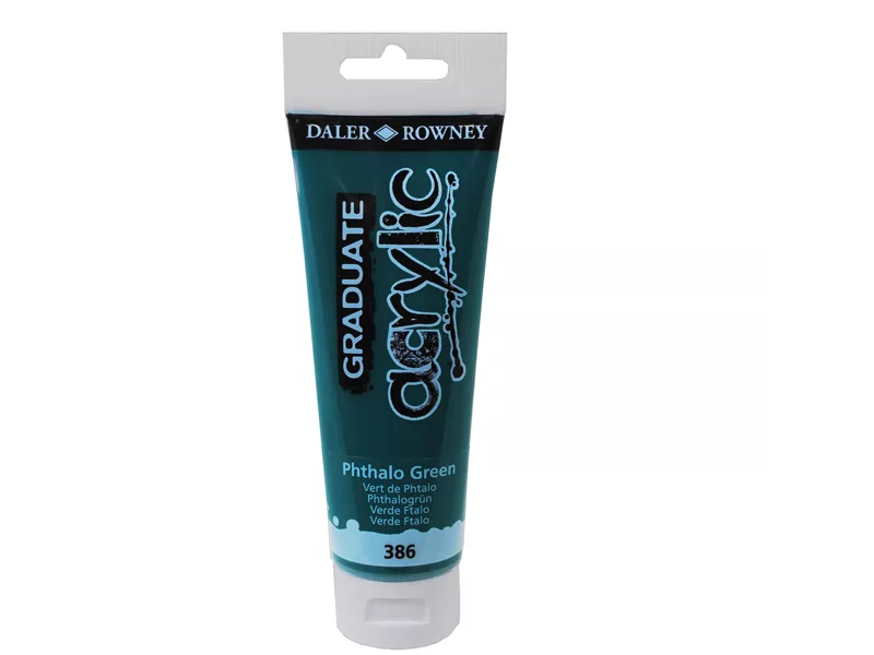 Colore Acrilico Fine Graduate Daler Rowney - 120 ml - D123120386 (Verde Ftalo)