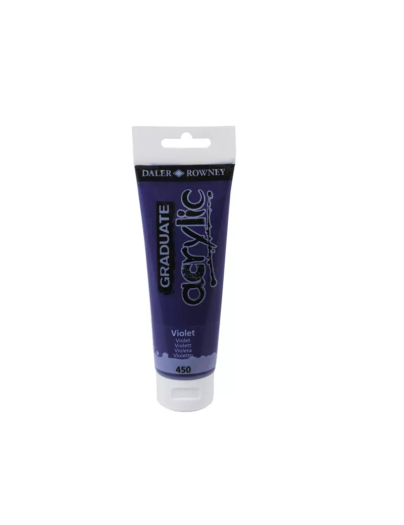 Colore Acrilico Fine Graduate Daler Rowney - 120 ml - D123120450 (Violetto) Colore Acrilico Fine Graduate Daler Rowney - 120 ml - D123120450 (Violetto)