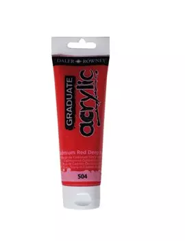 Colore Acrilico Fine Graduate Daler Rowney - 120 ml - D123120500 (Rosso Cadmio Scuro Imitazione)