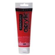 Colore Acrilico Fine Graduate Daler Rowney - 120 ml - D123120500 (Rosso Cadmio Scuro Imitazione)