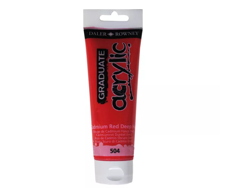 Colore Acrilico Fine Graduate Daler Rowney - 120 ml - D123120500 (Rosso Cadmio Scuro Imitazione)