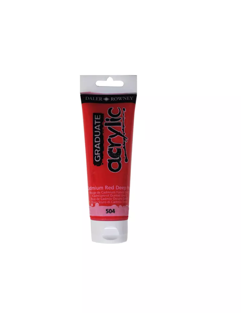 Colore Acrilico Fine Graduate Daler Rowney - 120 ml - D123120500 (Rosso Cadmio Scuro Imitazione)