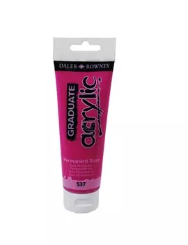 Colore Acrilico Fine Graduate Daler Rowney - 120 ml - D123120537 (Rosa Permanente)