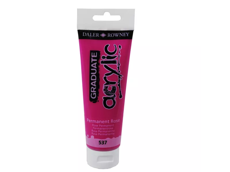 Colore Acrilico Fine Graduate Daler Rowney - 120 ml - D123120537 (Rosa Permanente)