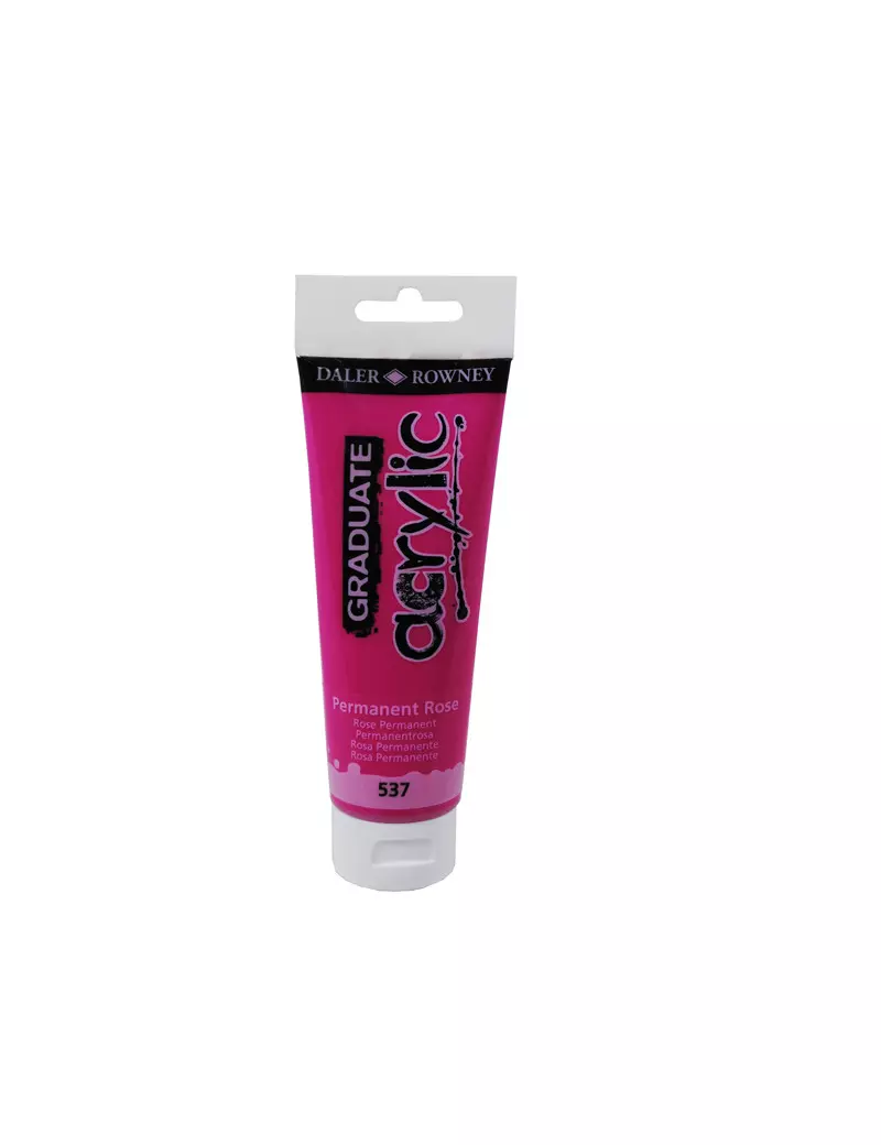 Colore Acrilico Fine Graduate Daler Rowney - 120 ml - D123120537 (Rosa Permanente)