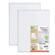Busta a U Gaia Sei Rota - 22x30 cm - Perforata - 722230 (Trasparente Conf. 25)