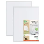 Busta a U Gaia Sei Rota - 25x35 cm - Perforata - 722535 (Trasparente Conf. 25)