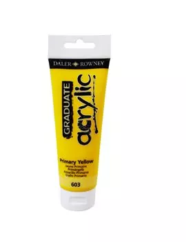 Colore Acrilico Fine Graduate Daler Rowney - 120 ml - D123120603 (Giallo Primario)