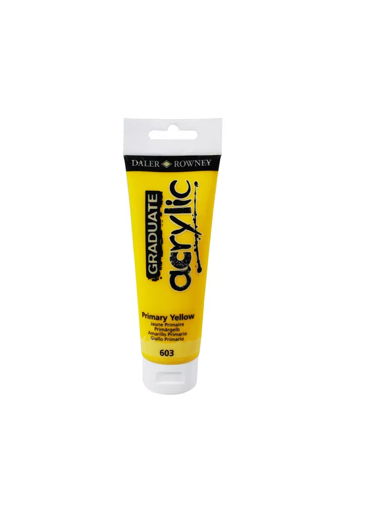 Colore Acrilico Fine Graduate Daler Rowney - 120 ml - D123120603 (Giallo Primario)