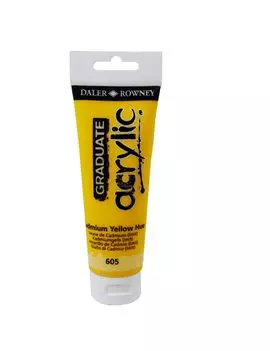 Colore Acrilico Fine Graduate Daler Rowney - 120 ml - D123120605 (Giallo Cadmio Imitazione)