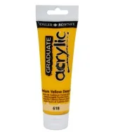 Colore Acrilico Fine Graduate Daler Rowney - 120 ml - D123120618 (Giallo Cadmio Scuro)