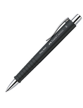 Penna a Sfera a Scatto Poly Ball Faber Castell - 0,7 mm - 241153 (Nero)
