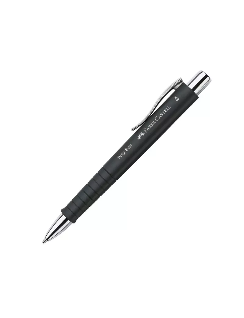 Penna a Sfera a Scatto Poly Ball Faber Castell - 0,7 mm - 241153 (Nero)