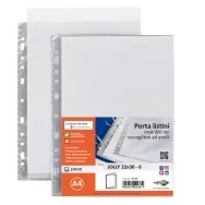 Portalistino Jolly Sei Rota - 22x30 cm - 6 Buste - con Perforazione - 573106 (Trasparente)