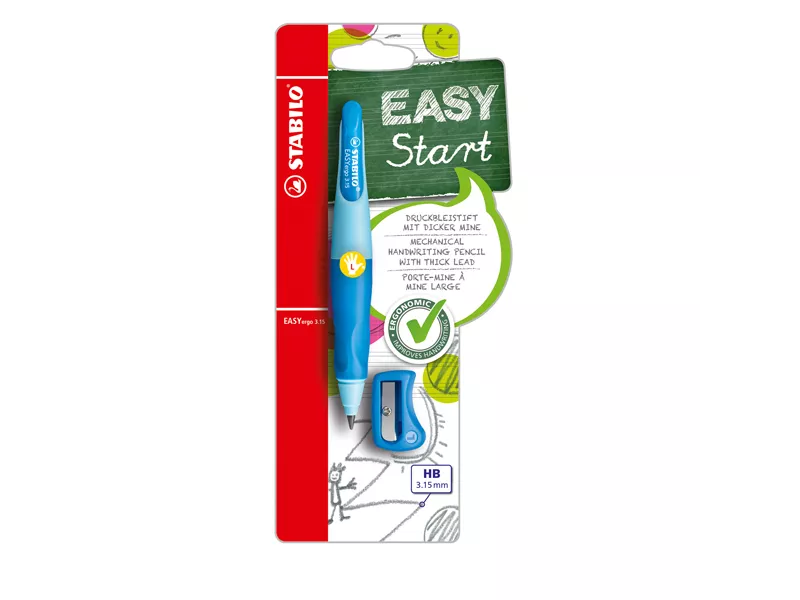 Portamine Easyergo con Affilamine Stabilo - 3,15 mm - Mancini - B-46867-3 (Azzurro)