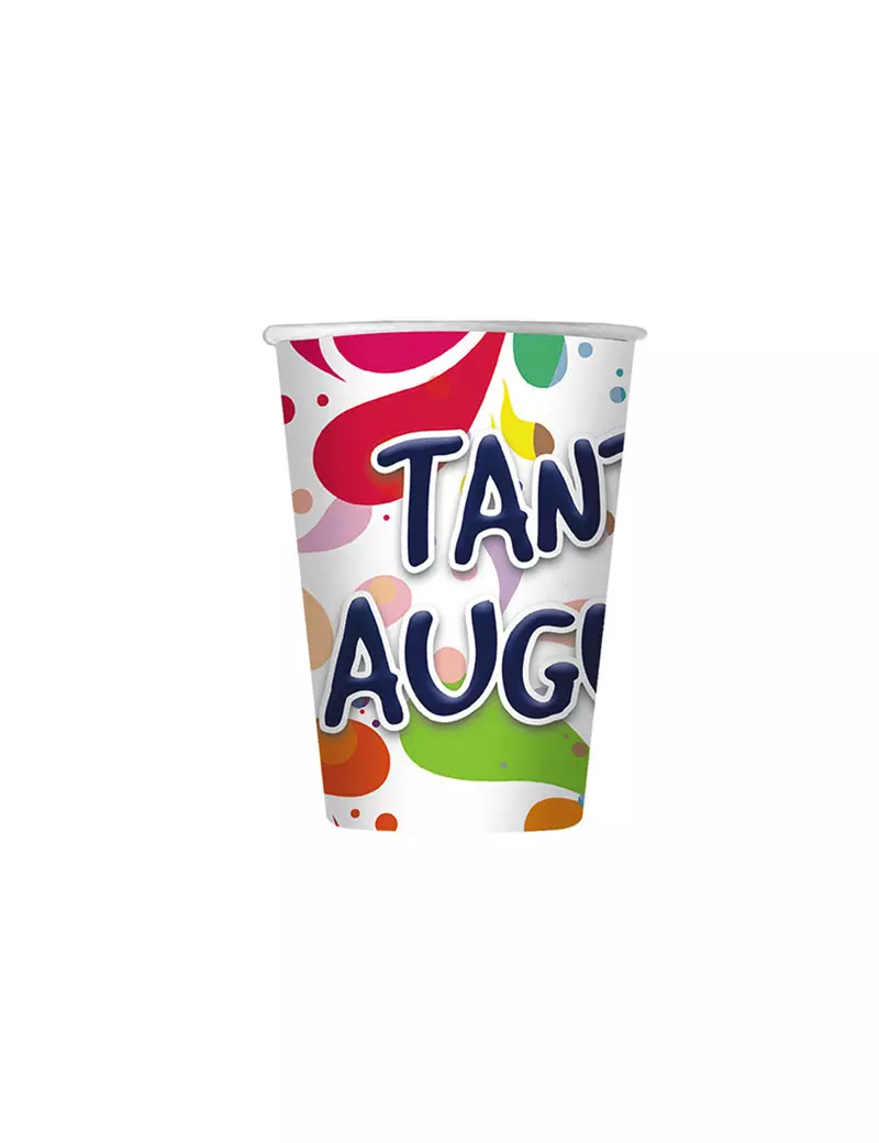 Bicchiere in Cartoncino Big Party - 200 ml - 60861 (Tanti Auguri Conf. 10) Bicchiere in Cartoncino Big Party - 200 ml - 60861 (Tanti Auguri Conf. 10)