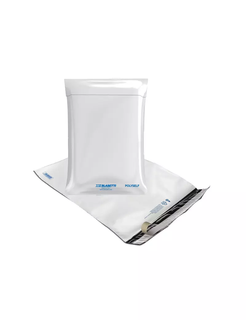 Busta a Sacco Polietilene Polyself C4 Blasetti - 23x32,5 cm - 0922 (Bianco Conf. 100) Busta a Sacco Polietilene Polyself C4 Blasetti - 23x32,5 cm - 0922 (Bianco Conf. 100)