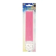 Candelina per Torta Big Party - 15 cm - con Supporto - 71001 (Rosa Conf. 12)