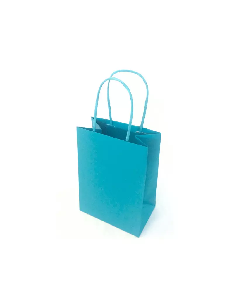 Shopper in Carta Mainetti Bags - 26x11x34,5 cm - 037405 (Turchese Conf. 25)