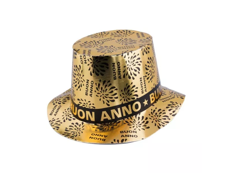 Cappello a Cilindro in Plastica - Buon Anno (Oro)