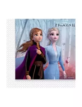 Tovaglioli in Carta Frozen II - 33x33 cm - 2 Veli (Multicolore Conf. 20)