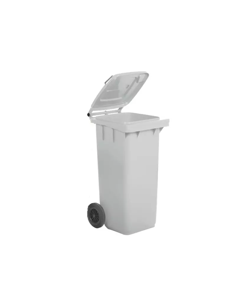 Bidone Carrellato per Raccolta Differenziata Mobil Plastic - 48x55x93 cm - 120 Litri - 1/120/5-BIL (Bianco)