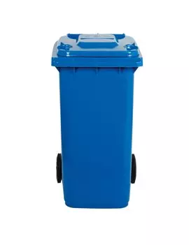 Bidone Carrellato per Raccolta Differenziata Mobil Plastic - 48x55x93 cm - 120 Litri - 1/120/5-BLB (Blu)