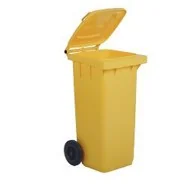 Bidone Carrellato per Raccolta Differenziata Mobil Plastic - 48x55x93 cm - 120 Litri - 1/120/5-GIA (Giallo)