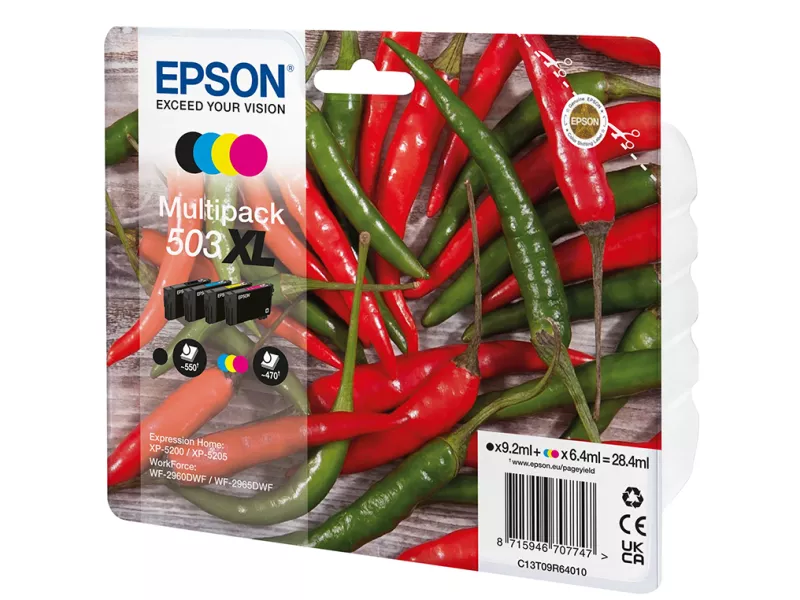 Multipack Cartucce Originali Epson T09R6401 503XL (Nero e Colori XL Conf. 4)