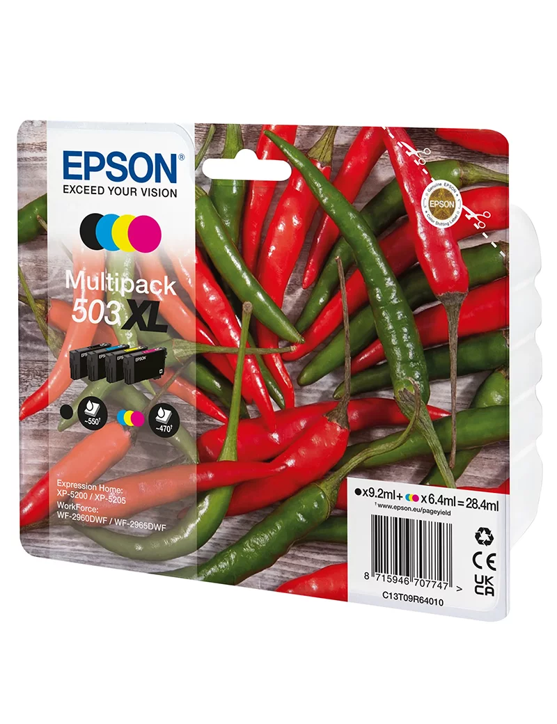 Multipack Cartucce Originali Epson T09R6401 503XL (Nero e Colori XL Conf. 4) Multipack Cartucce Originali Epson T09R6401 503XL (Nero e Colori XL Conf. 4)