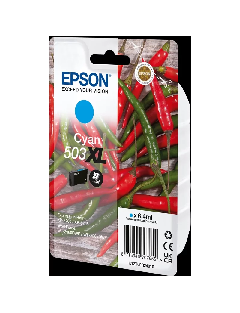 Cartuccia Originale Epson T09R240 503XL (Ciano XL 470 pagine) Cartuccia Originale Epson T09R240 503XL (Ciano XL 470 pagine)