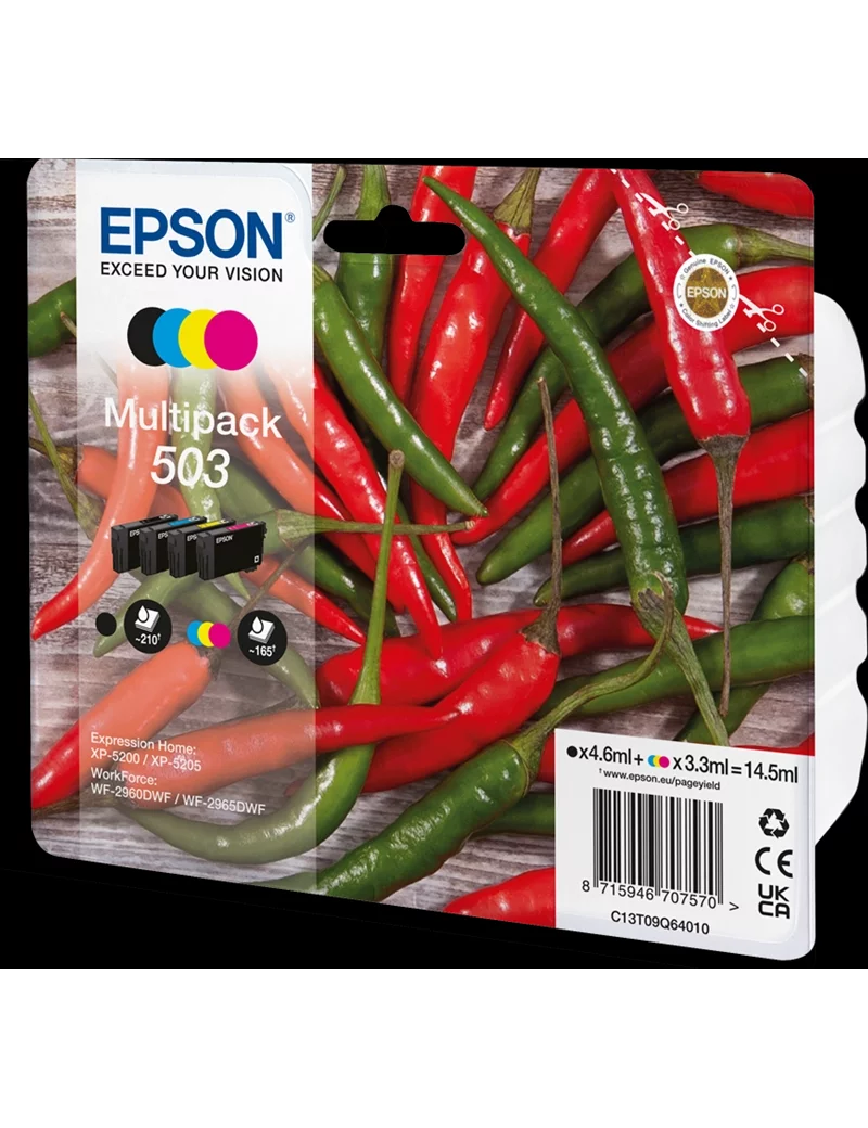 Multipack Cartucce Originali Epson T09Q640 503 (Nero e Colori Conf. 4) Multipack Cartucce Originali Epson T09Q640 503 (Nero e Colori Conf. 4)