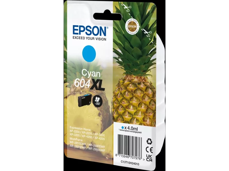 Cartuccia Originale Epson T10H240 604XL (Ciano 350 pagine) Cartuccia Originale Epson T10H240 604XL (Ciano 350 pagine)