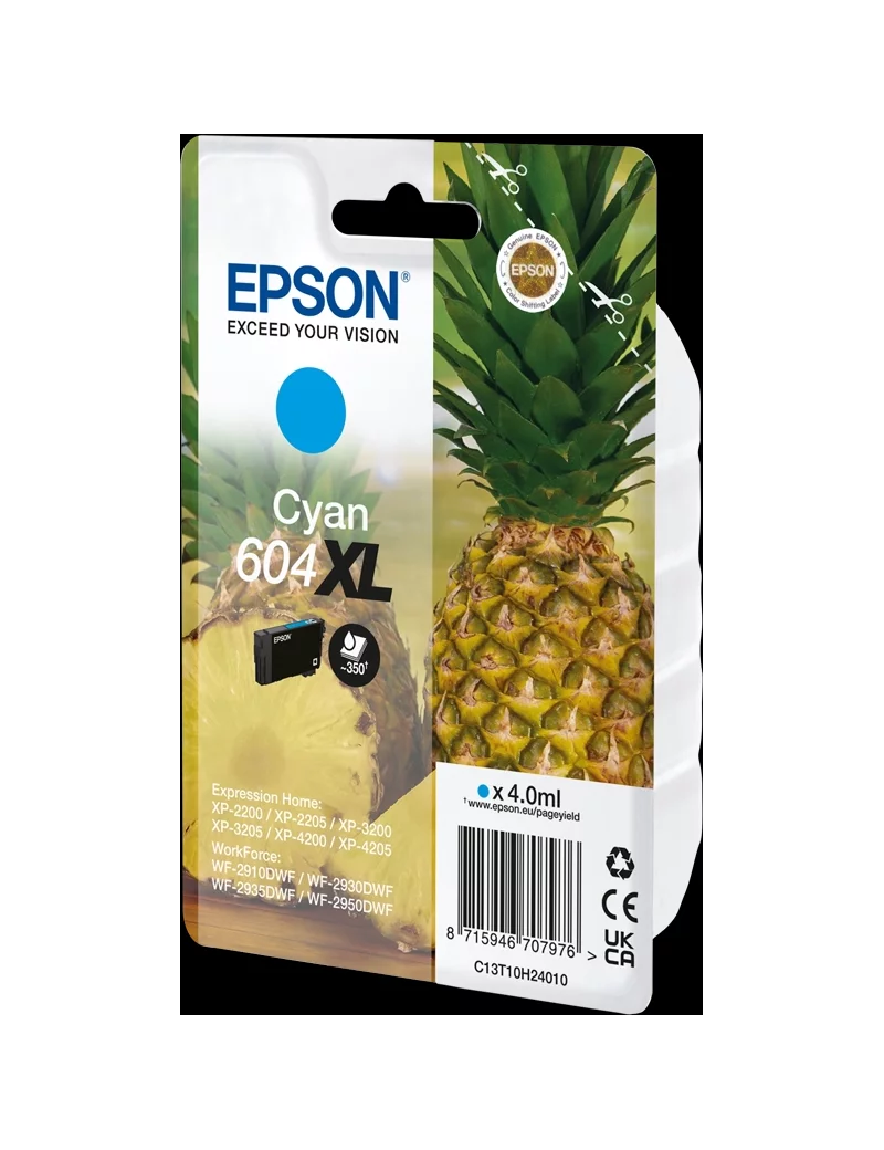 Cartuccia Originale Epson T10H240 604XL (Ciano 350 pagine) Cartuccia Originale Epson T10H240 604XL (Ciano 350 pagine)