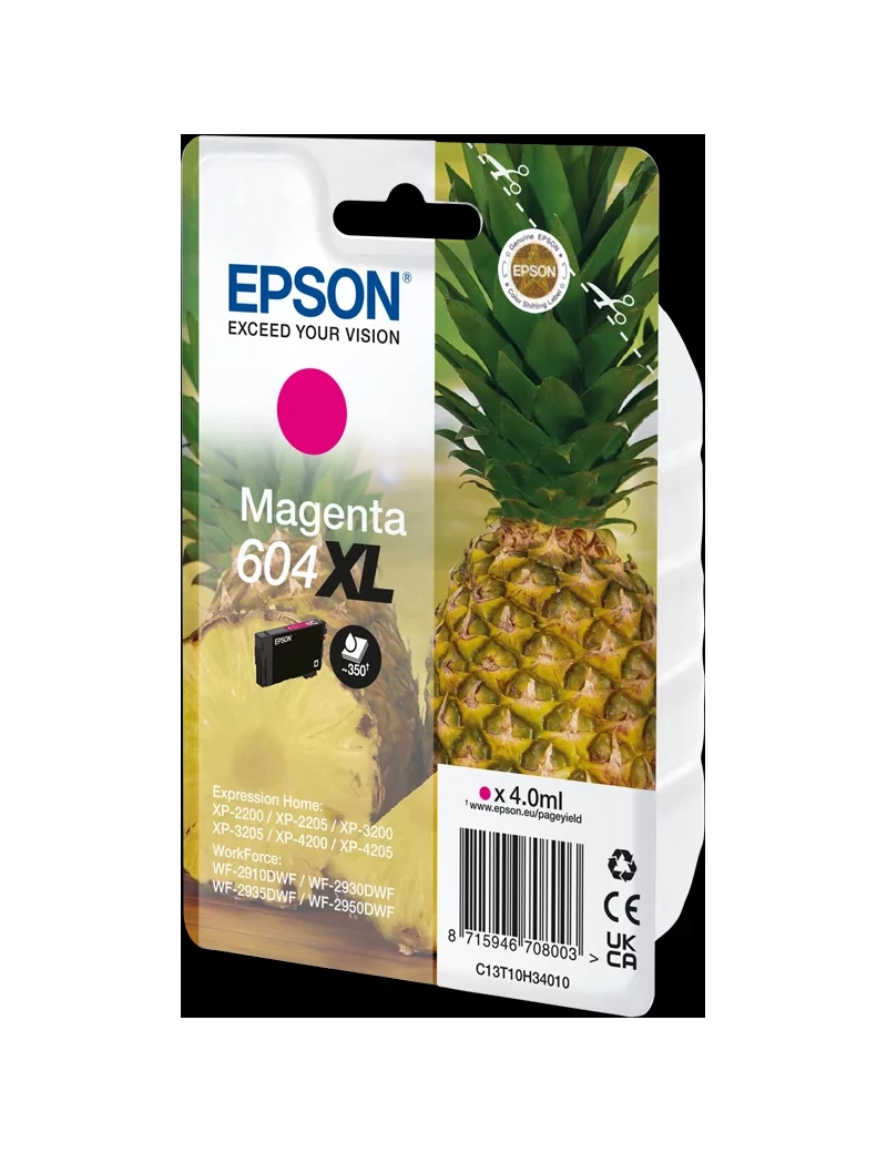 Cartuccia Originale Epson T10H340 604XL (Magenta 350 pagine) Cartuccia Originale Epson T10H340 604XL (Magenta 350 pagine)