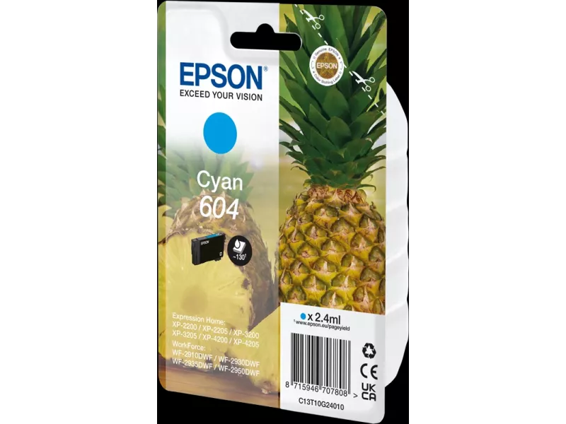 Cartuccia Originale Epson T10G240 604 (Ciano 130 pagine) Cartuccia Originale Epson T10G240 604 (Ciano 130 pagine)