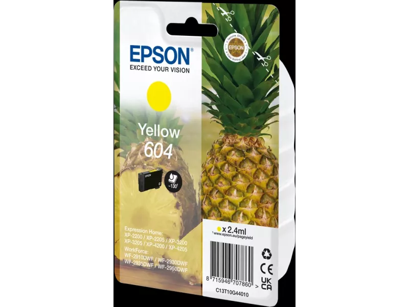 Cartuccia Originale Epson T10G440 604 (Giallo 130 pagine) Cartuccia Originale Epson T10G440 604 (Giallo 130 pagine)